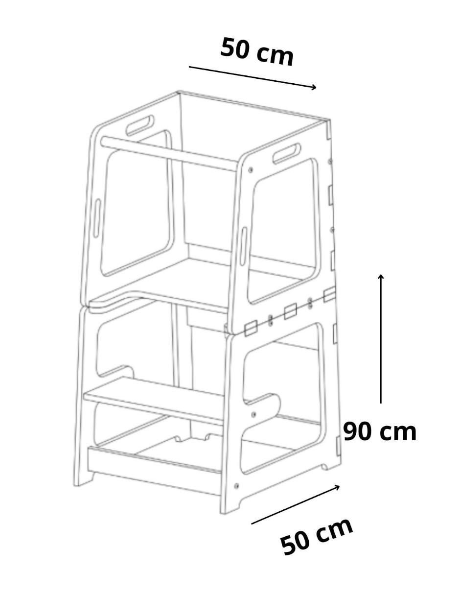 Torre de aprendizaje montessori de madera 4