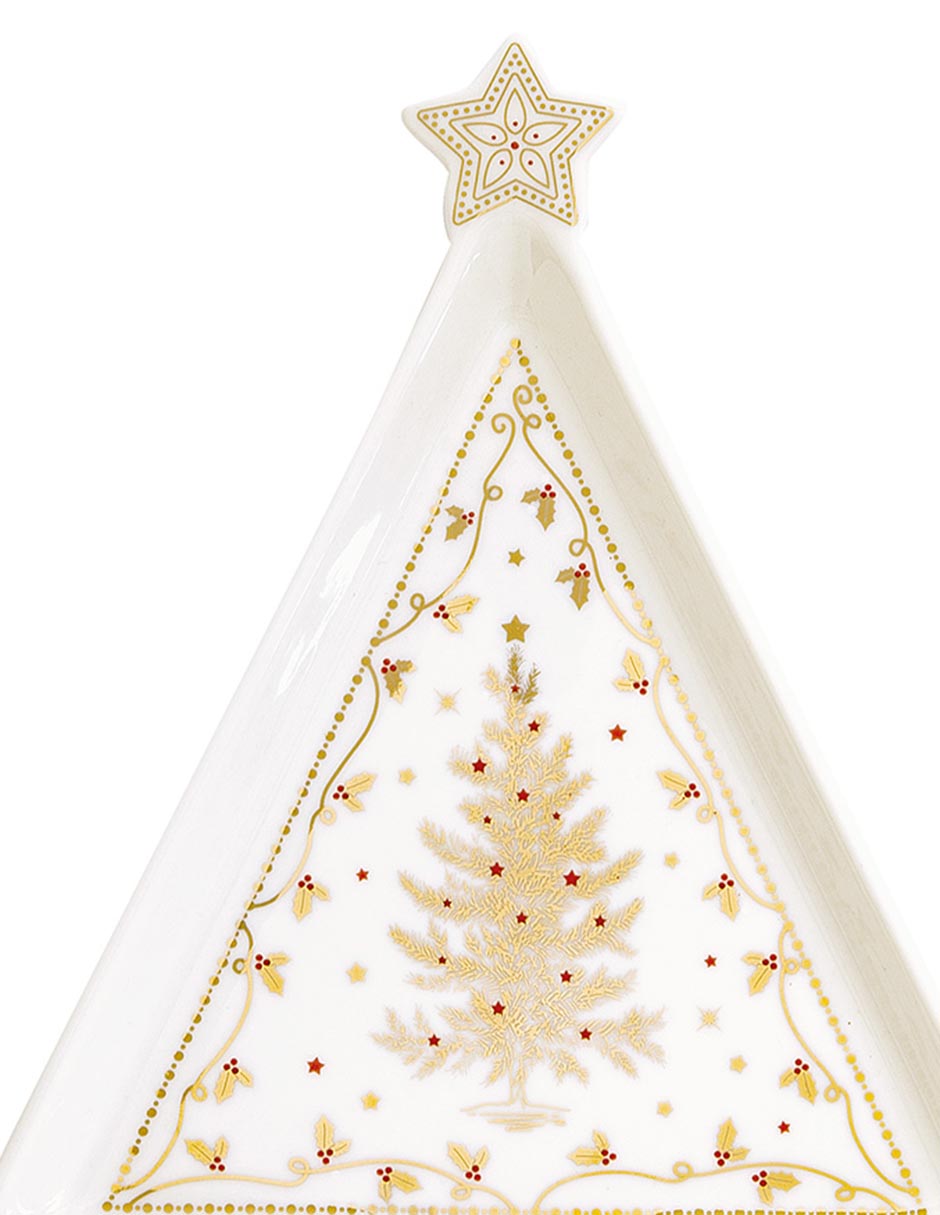 Platón navideño Christmas Lights de porcelana 1 pieza 3