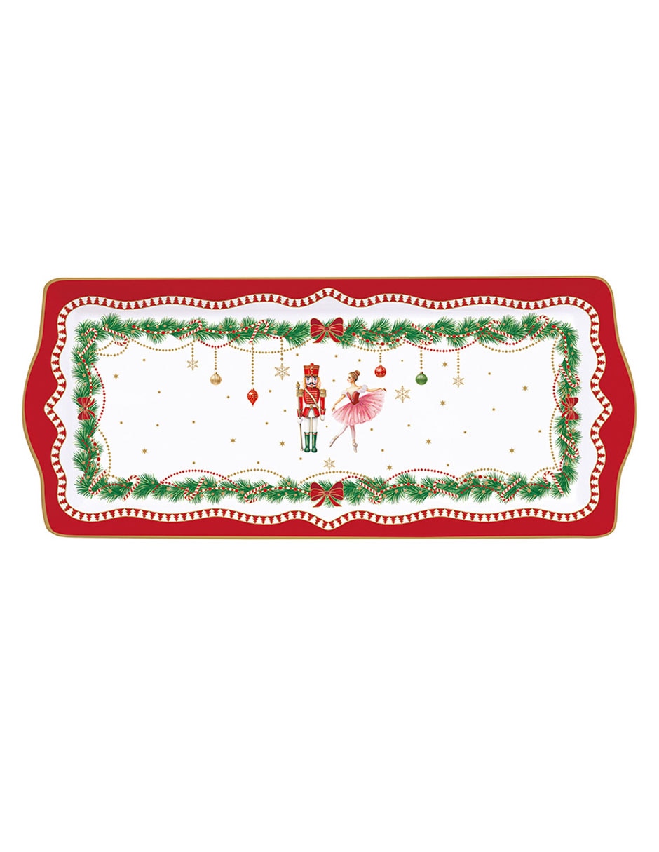 Bandeja decorativa Magie de Noël de porcelana