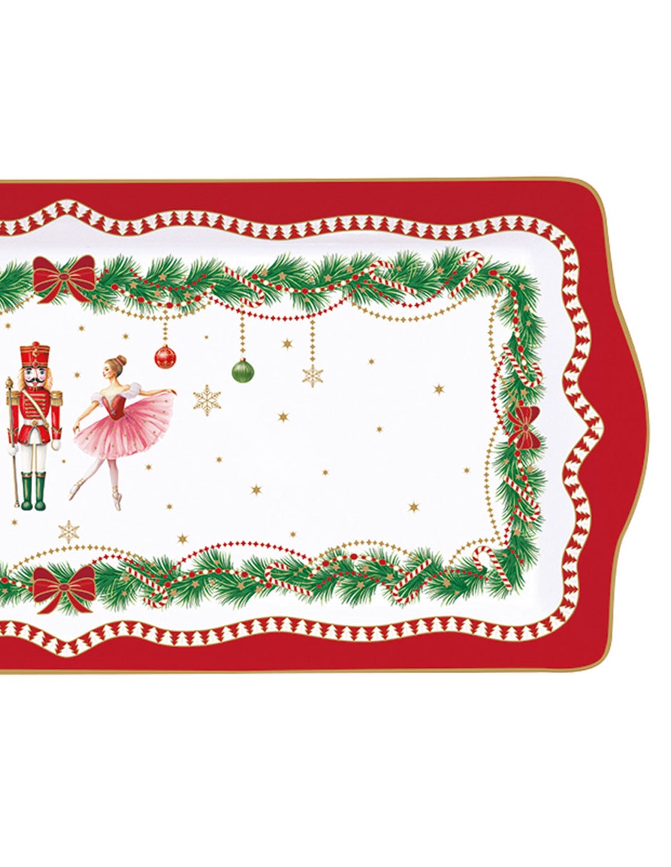 Bandeja decorativa Magie de Noël de porcelana 3
