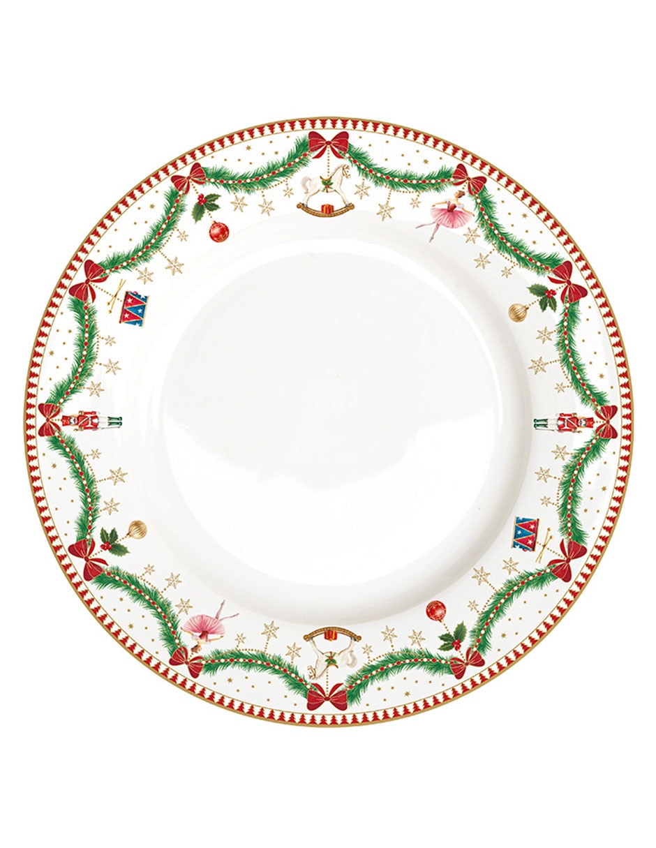 Vajilla cerrada navideña Magie de Noël de porcelana para 4 personas 8
