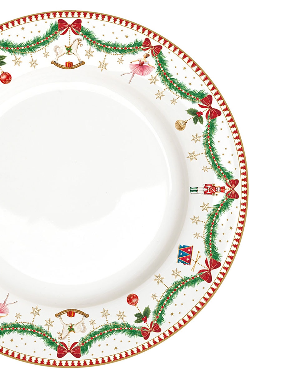 Vajilla cerrada navideña Magie de Noël de porcelana para 4 personas 9