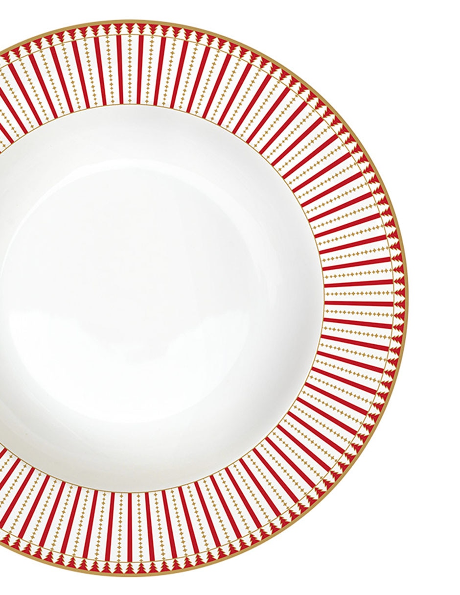 Vajilla cerrada navideña Magie de Noël de porcelana para 4 personas 3