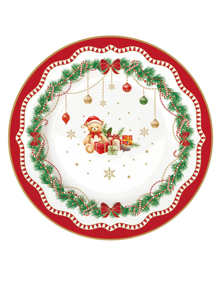 Set platos para postre de porcelana 4 piezas Set platos para postre de porcelana 4 piezas