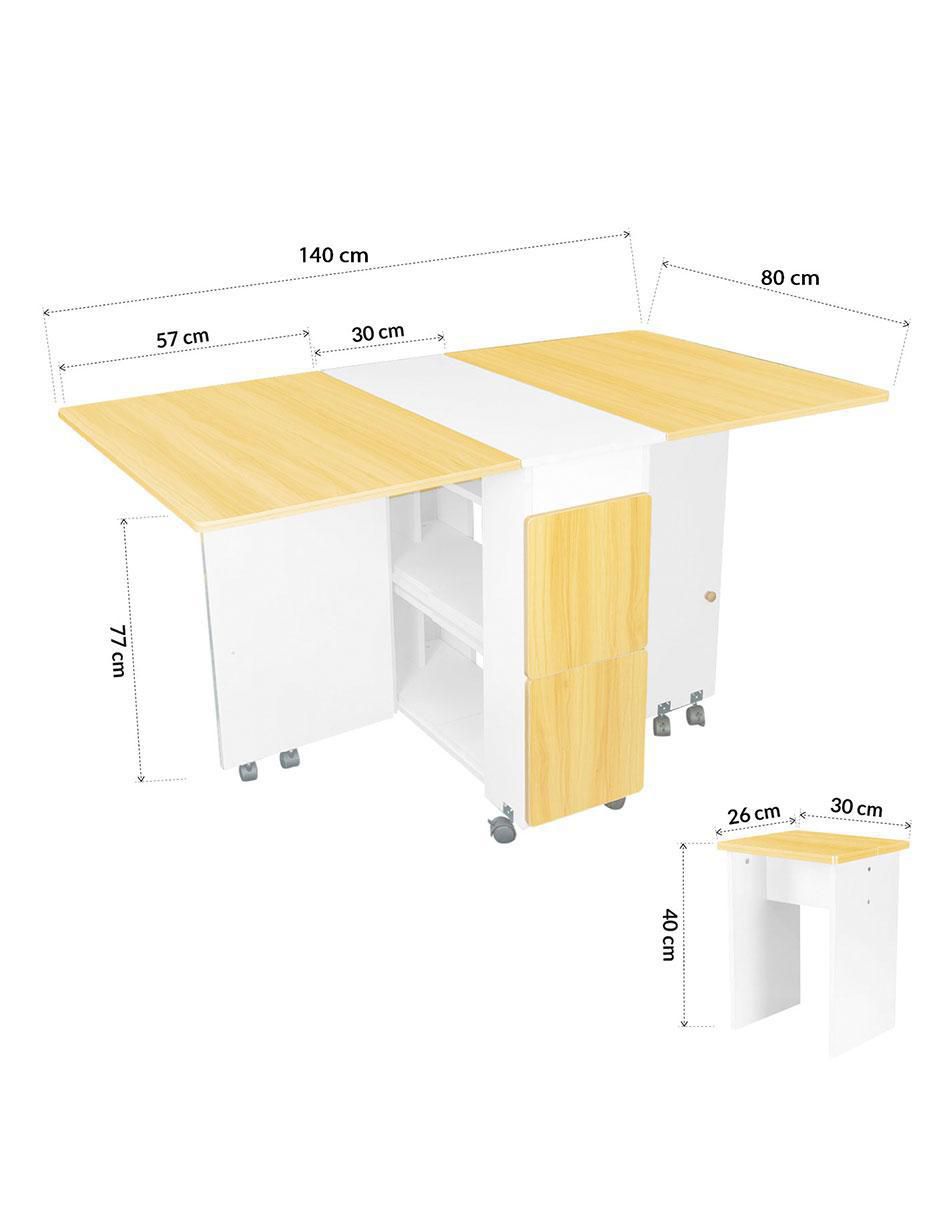 Mesa de comedor extensible armable 10