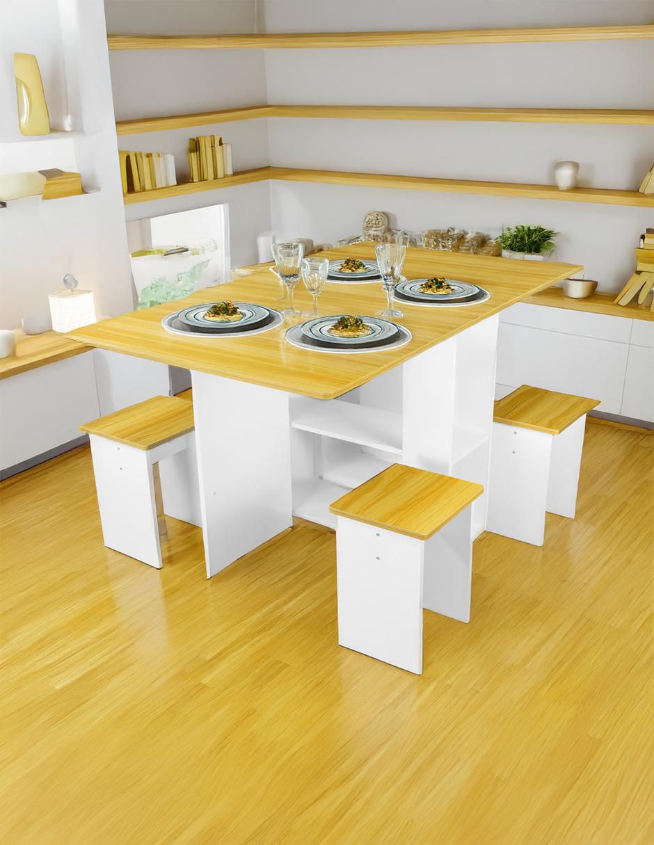 Mesa de comedor extensible armable 9