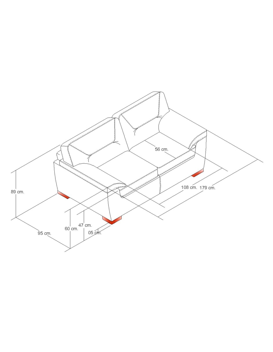 Love seat Artic de tela 7