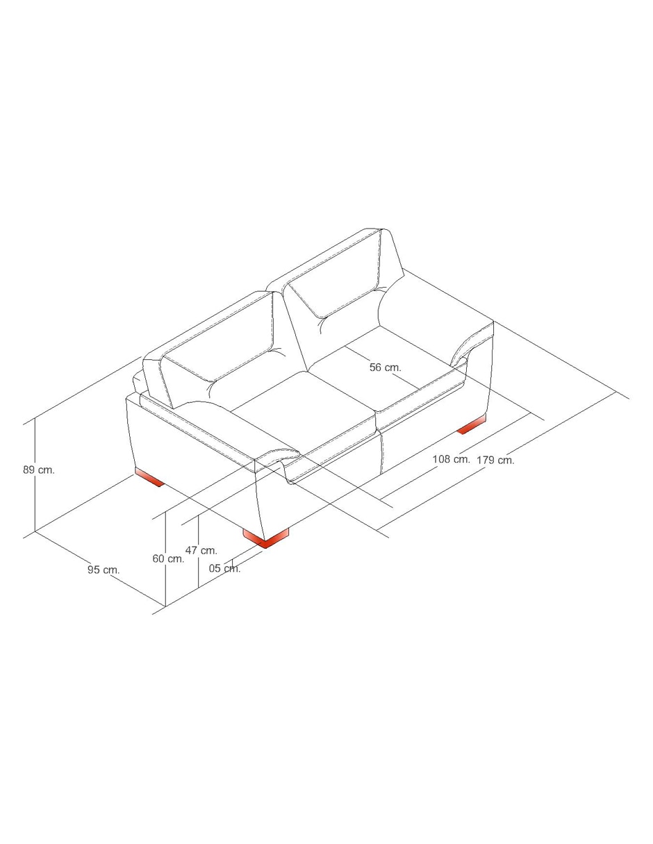Love seat Artic de tela 7