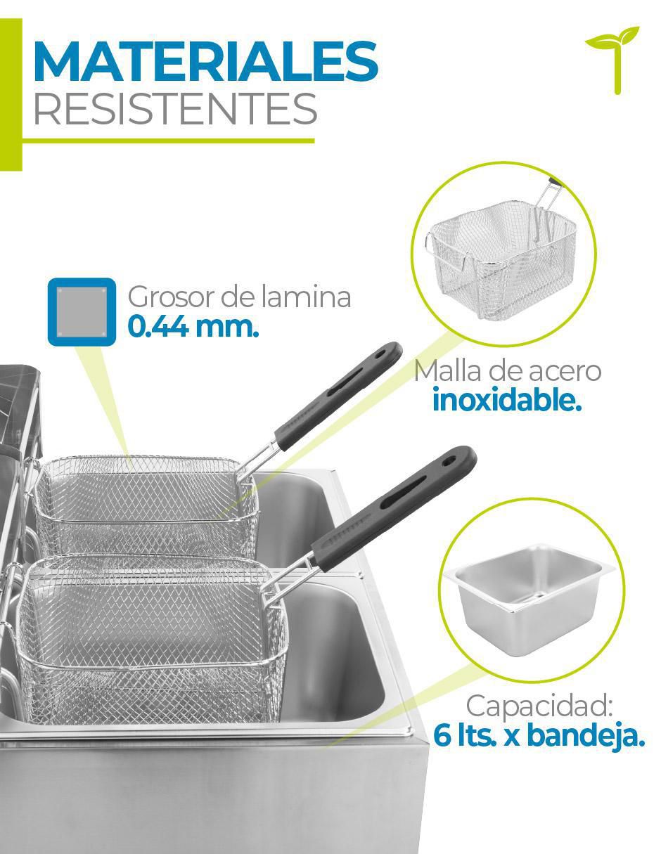 FREIDORA DE ACEITE D, 12 L, GRIS ACERO 3
