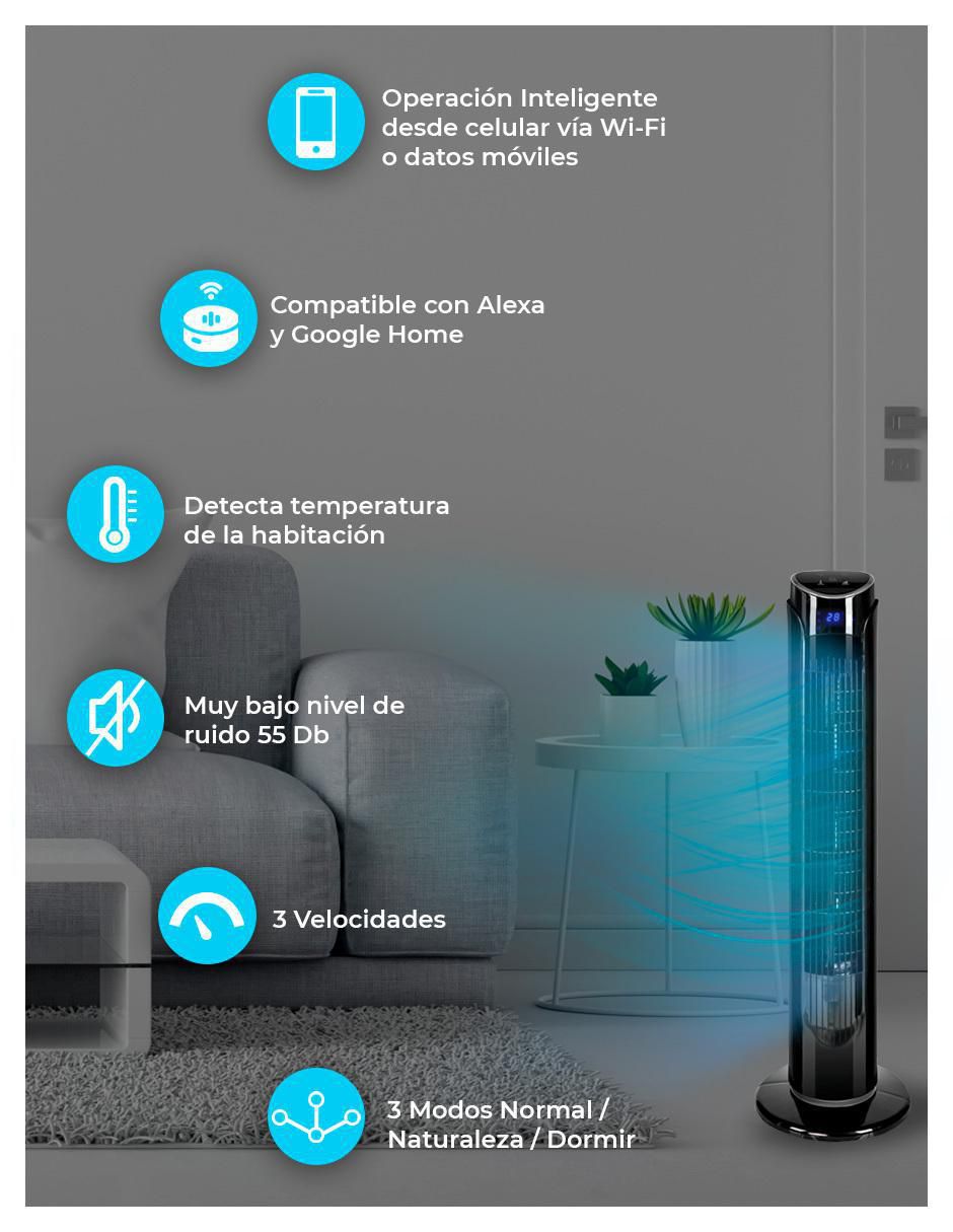 SET VENTILADOR SMART BT33 BLUE, BLANCO