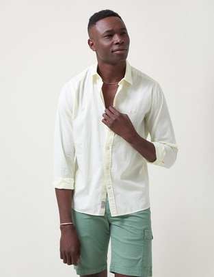 Camisa casual de algodón manga larga para hombre 1