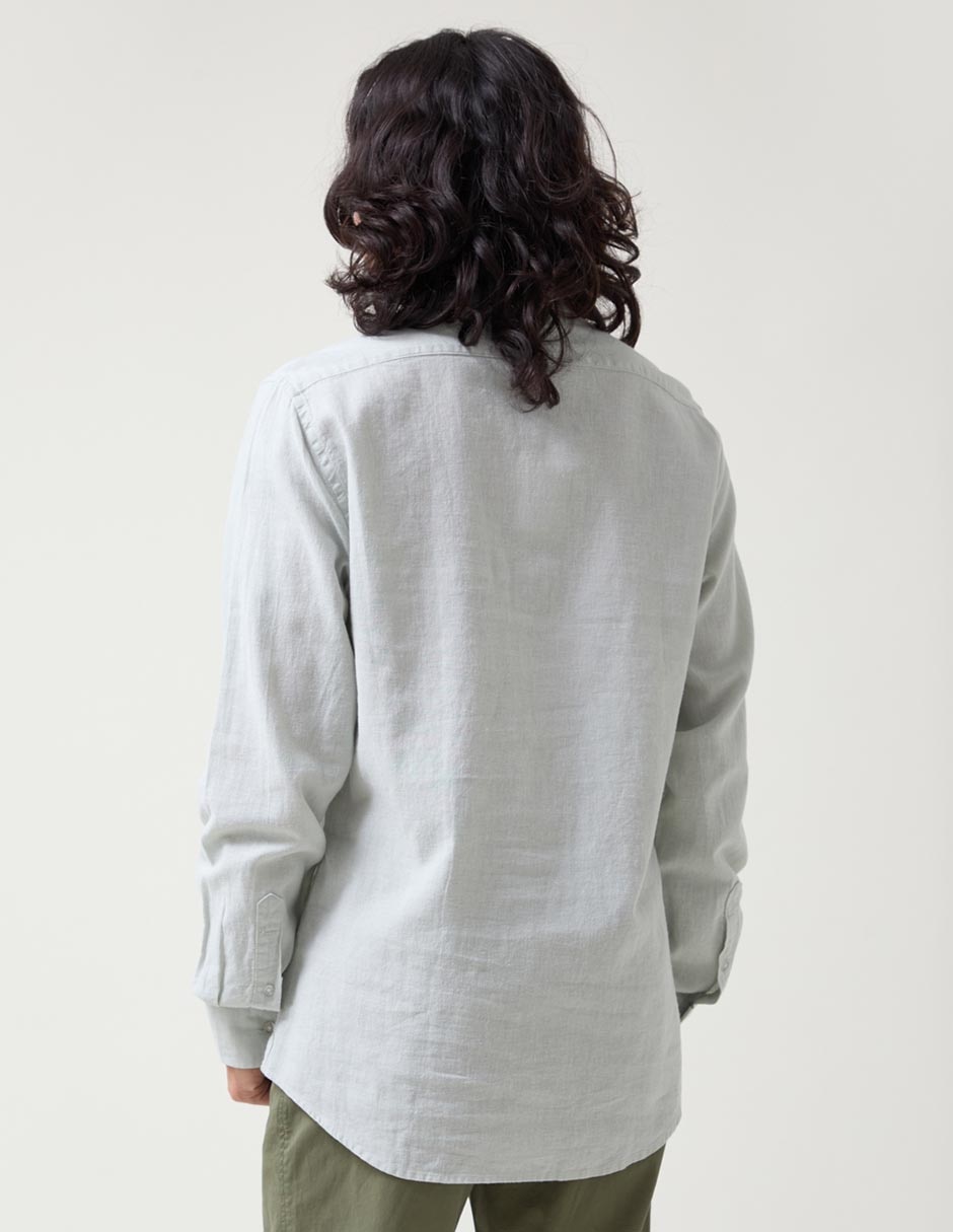 Camisa casual de algodón manga larga para hombre 2