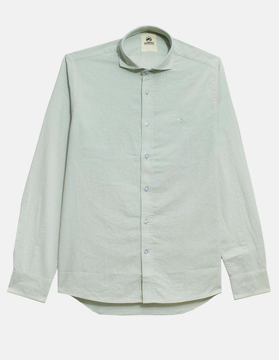 Camisa casual de algodón manga larga para hombre 5