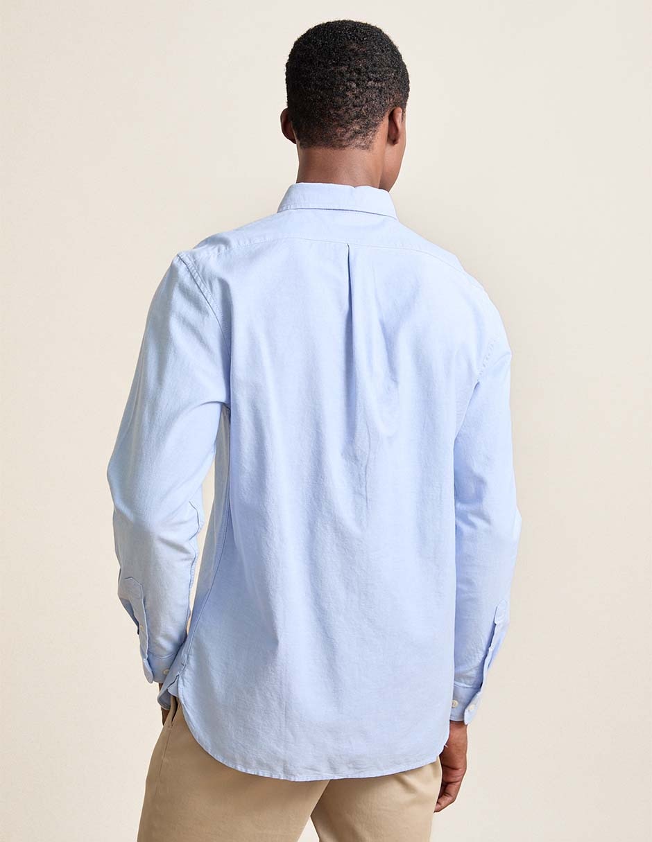 Camisa de vestir de algodón manga larga para hombre