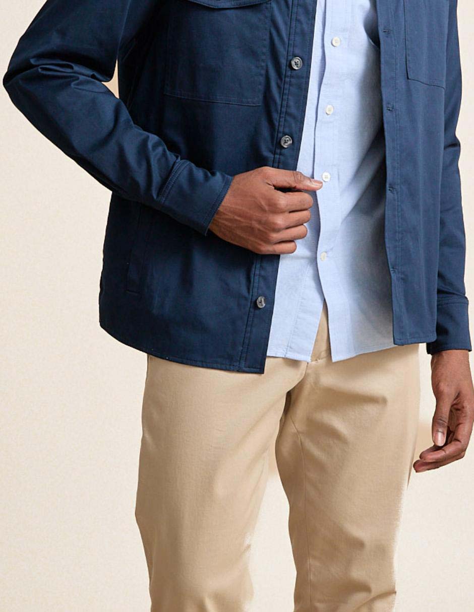 Camisa de vestir de algodón manga larga para hombre