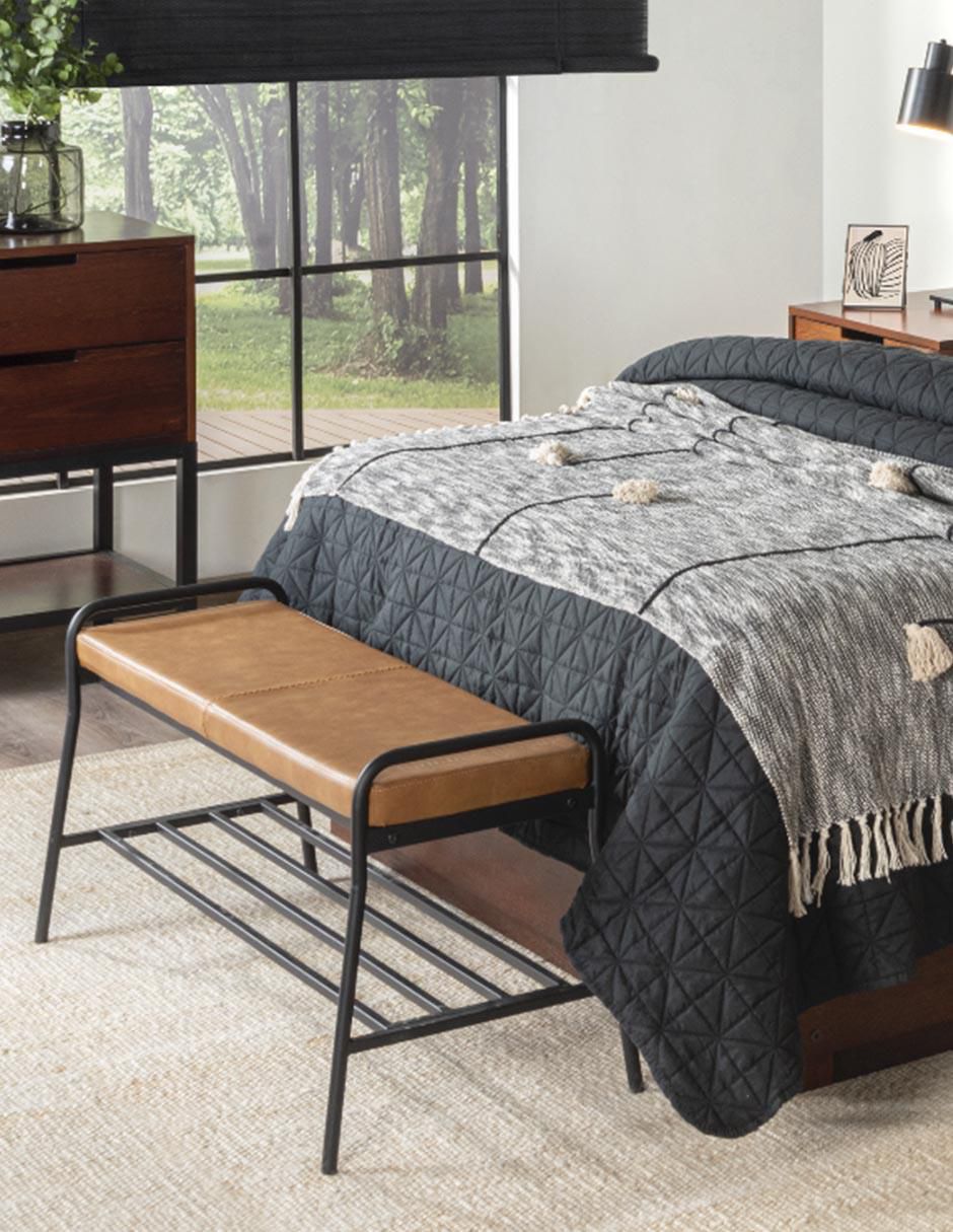 Pie de cama Arua de madera Pie de cama Arua de madera