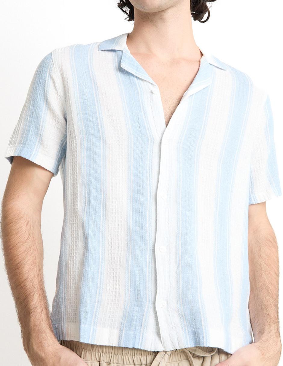 Camisa casual de algodón manga corta para hombre 8