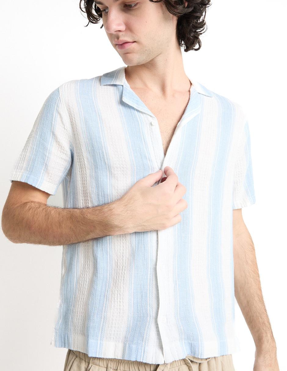 Camisa casual de algodón manga corta para hombre 5