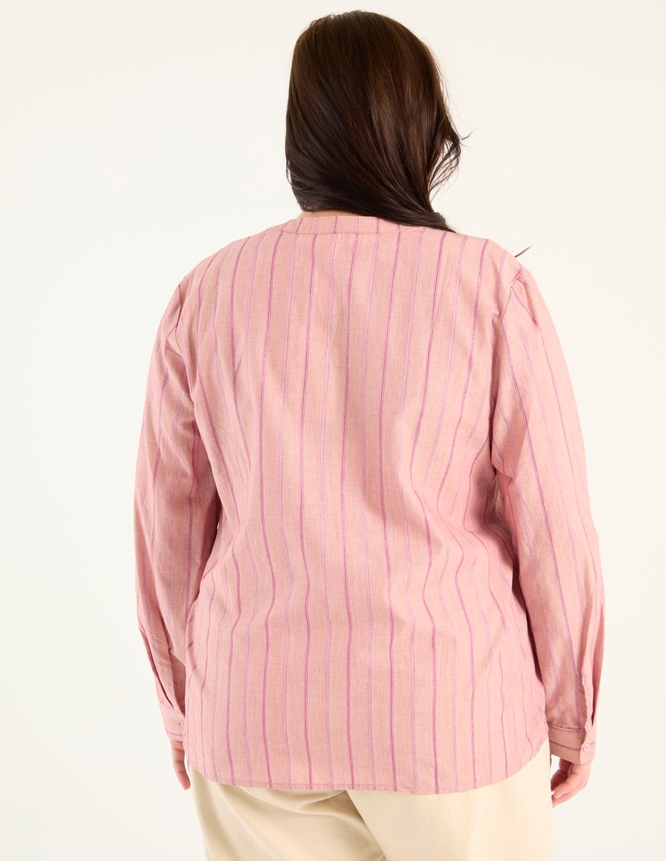 Blusa camisera manga larga para mujer 5