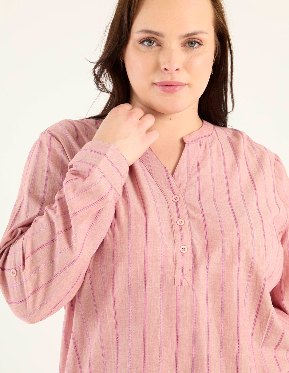 Blusa camisera manga larga para mujer 7
