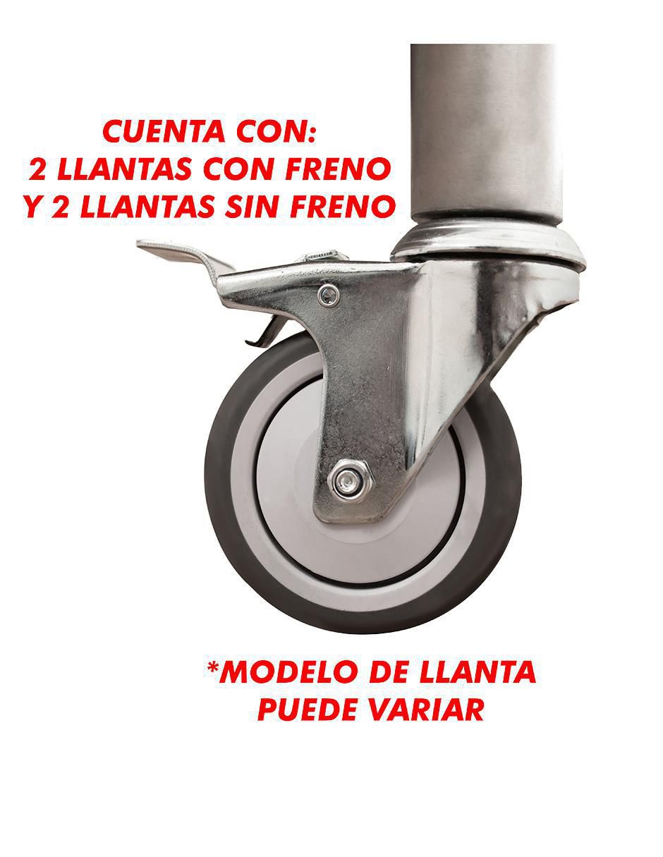 Carro de servicio áreas múltiples Mindejal acero inoxidable