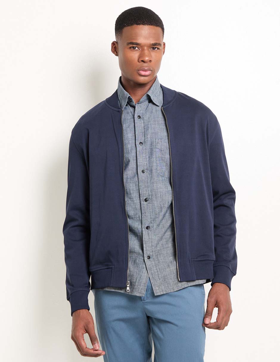Chamarra bomber con bolsillos para hombre Chamarra bomber con bolsillos para hombre