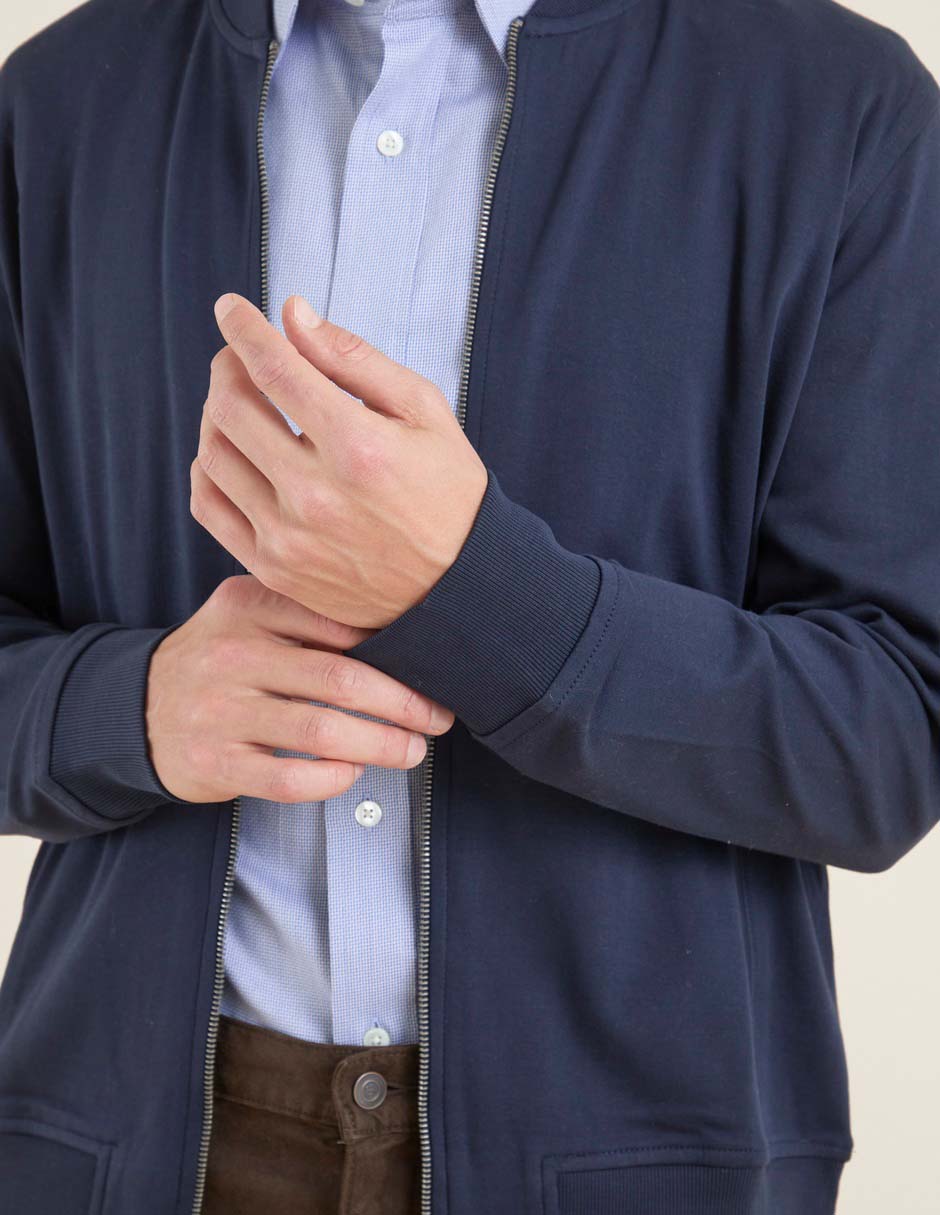Chamarra bomber con bolsillos para hombre 2