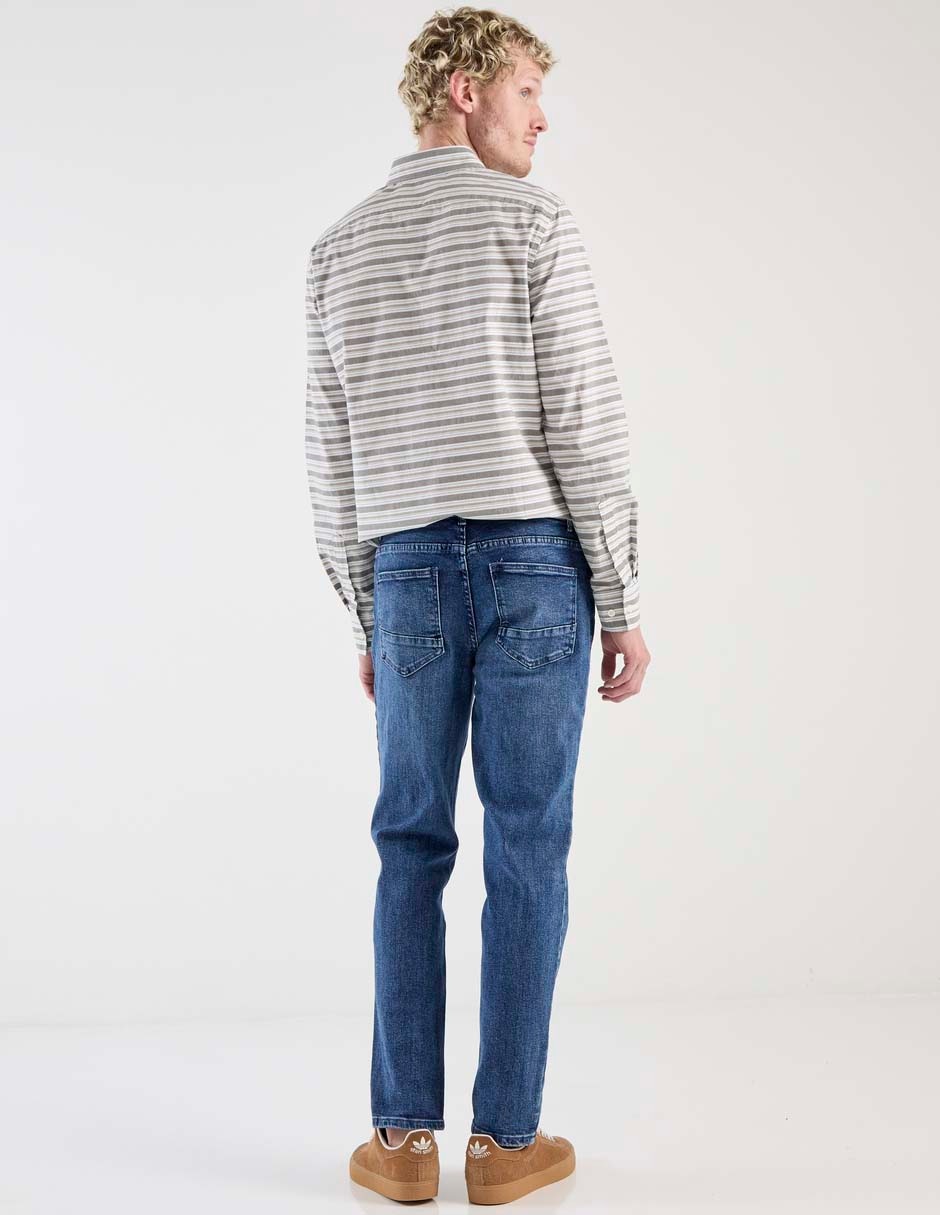 Jeans slim deslavado para hombre 5