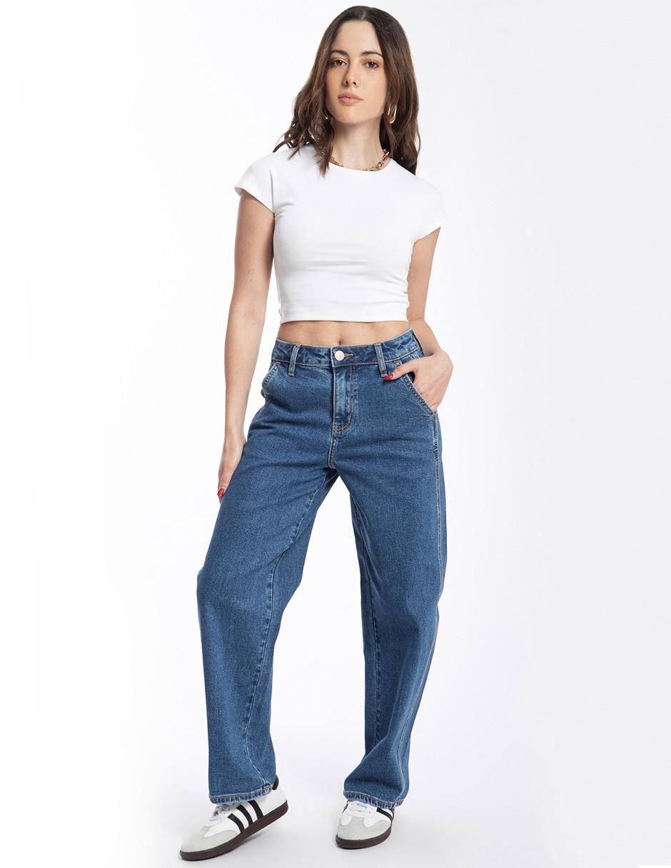 Jeans barrel j-bal-6855-medio para mujer