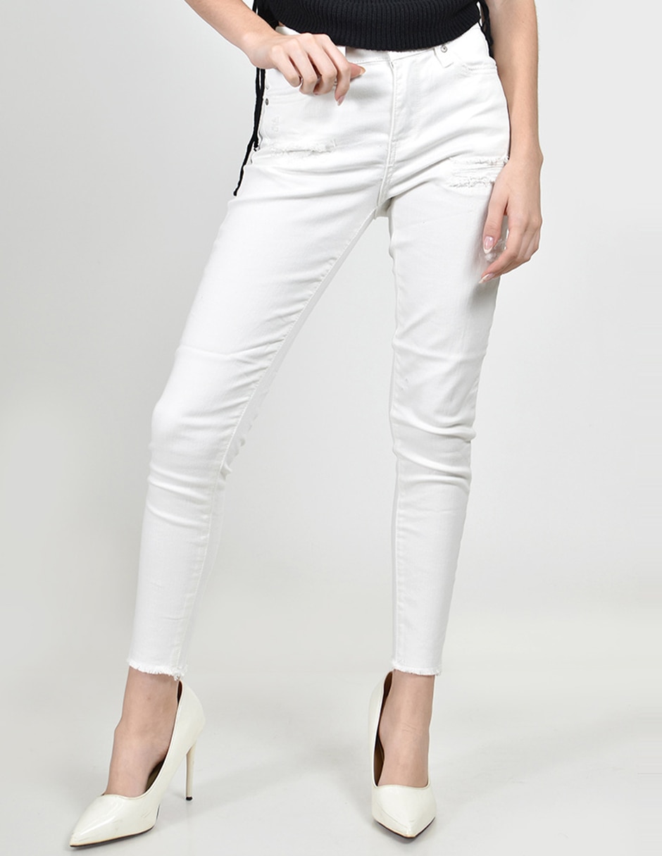 Jeans skinny corte media cintura para mujer Jeans skinny corte media cintura para mujer