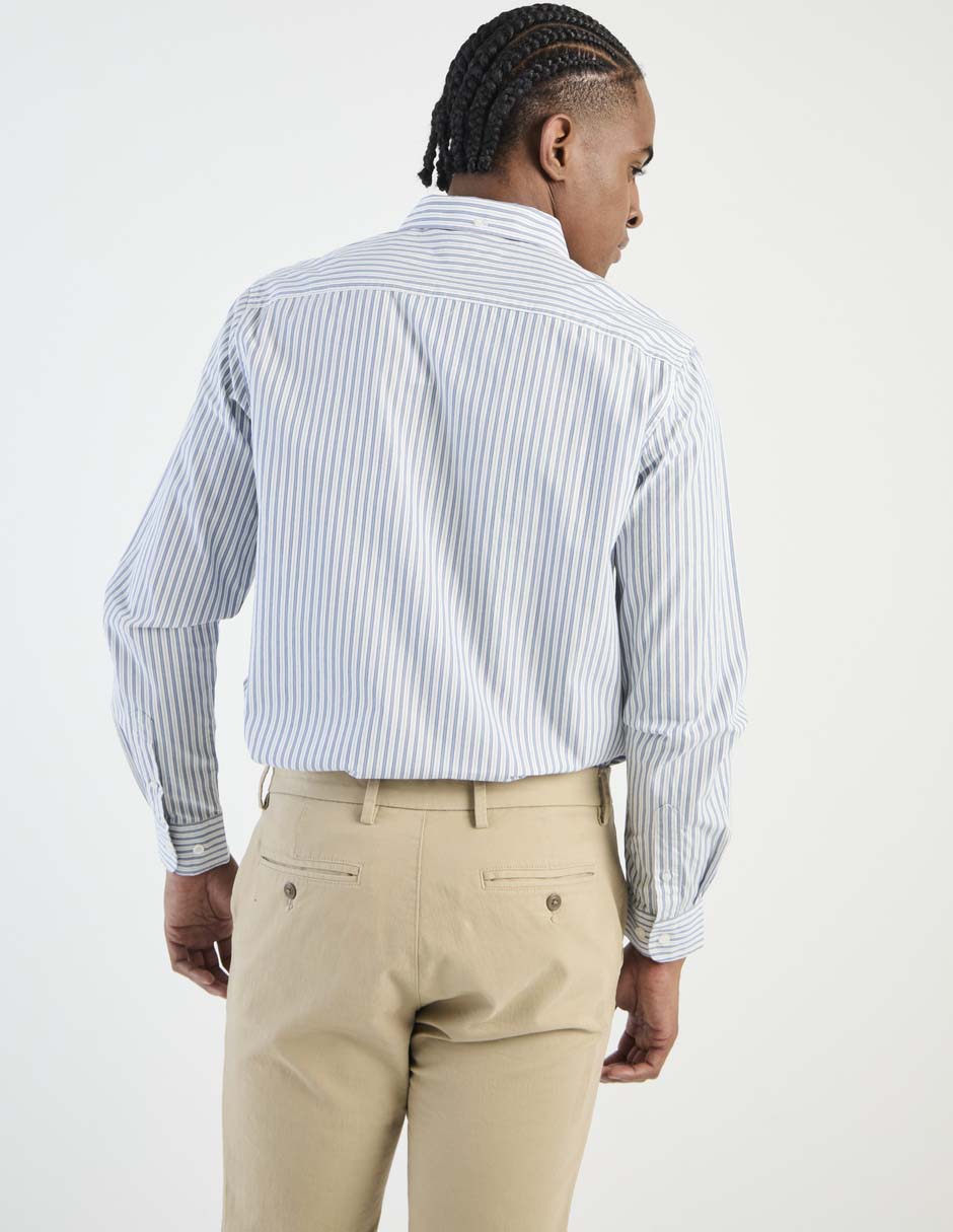 Camisa casual de algodón manga larga para hombre 4