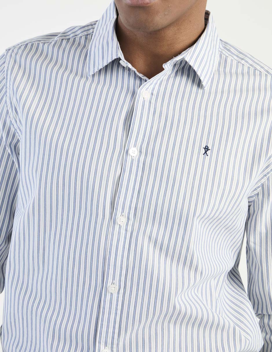 Camisa casual de algodón manga larga para hombre 2