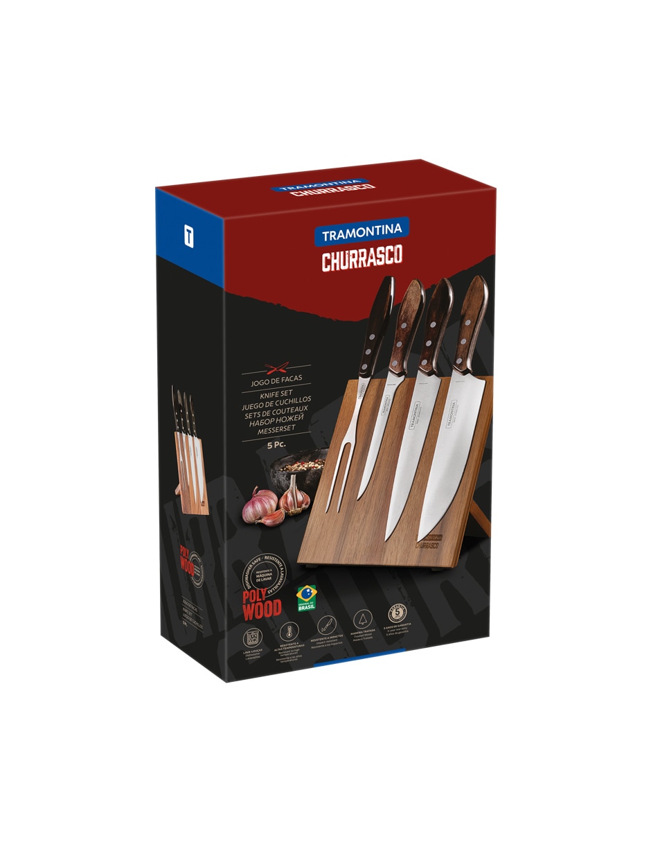 Set utensilios para asar Tramontina de acero inoxidable