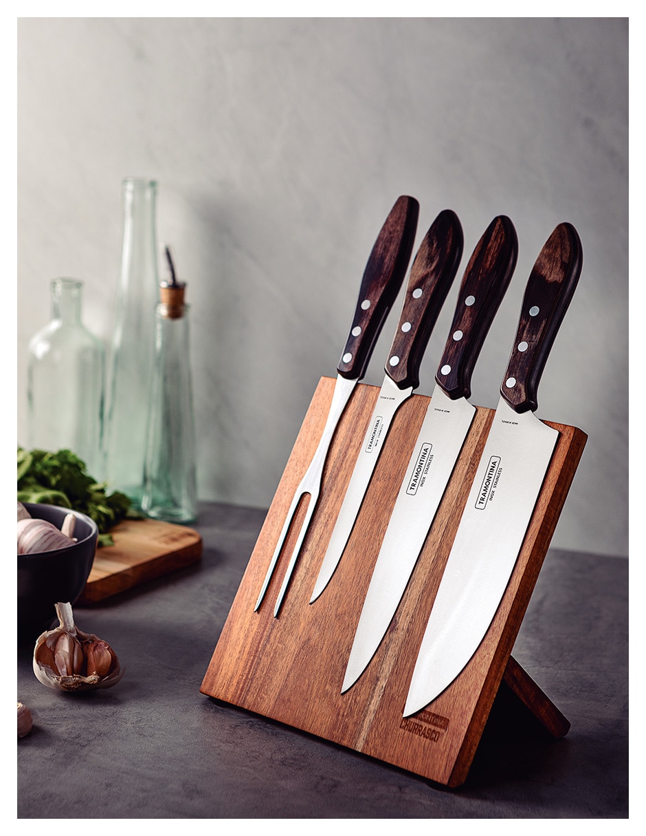 Set utensilios para asar de acero inoxidable Set utensilios para asar de acero inoxidable