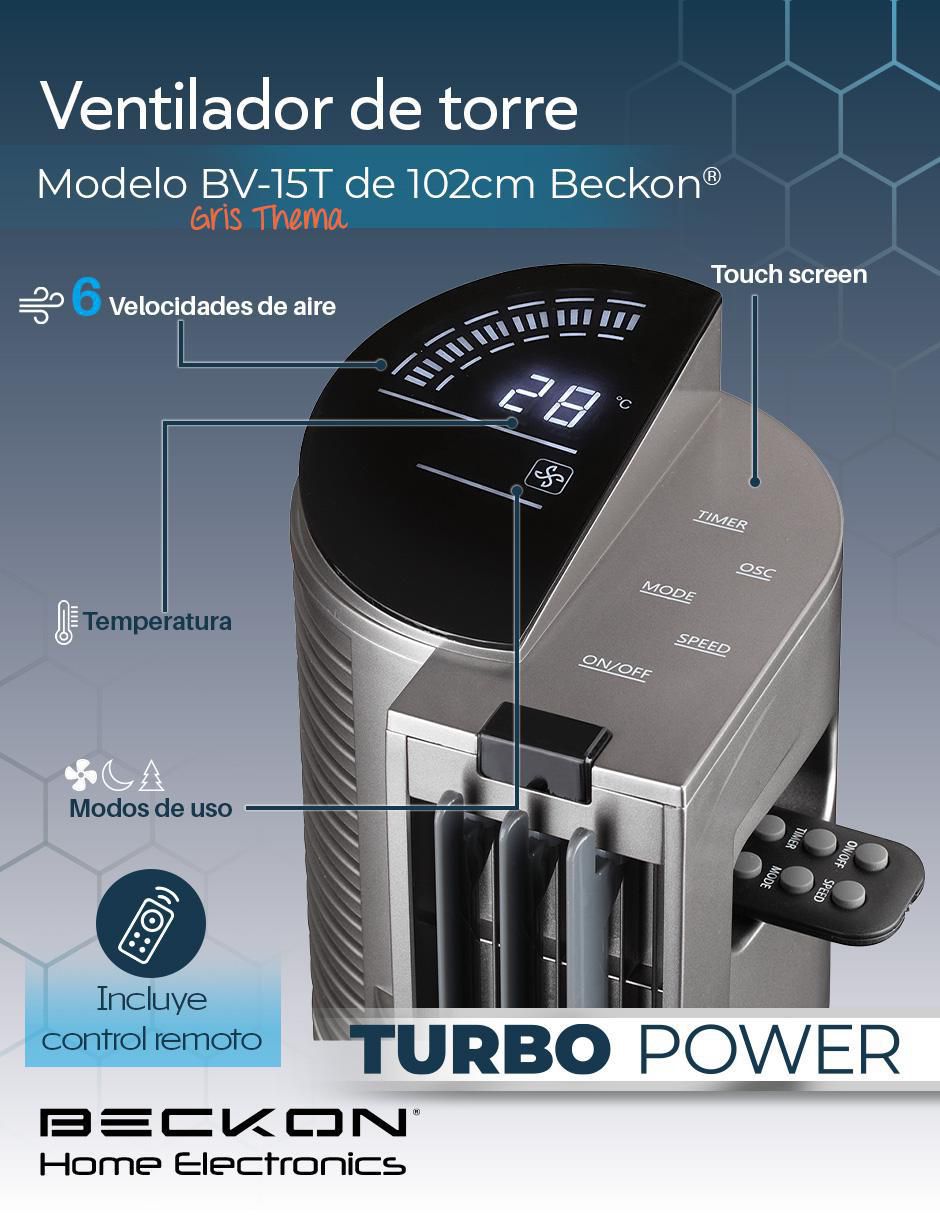 VENTILADOR DE TORRE BV-15TTHEMA , GRIS 2