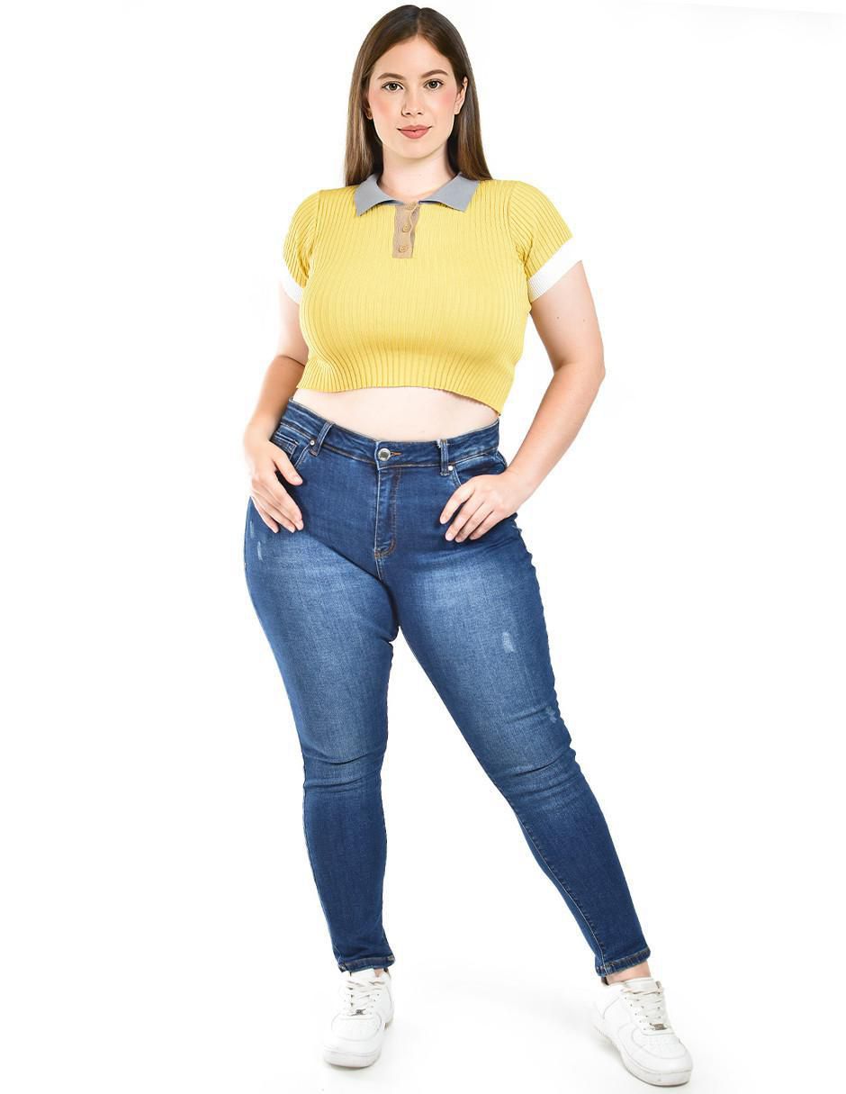 Jeans skinny j-dff-1630-dark para mujer