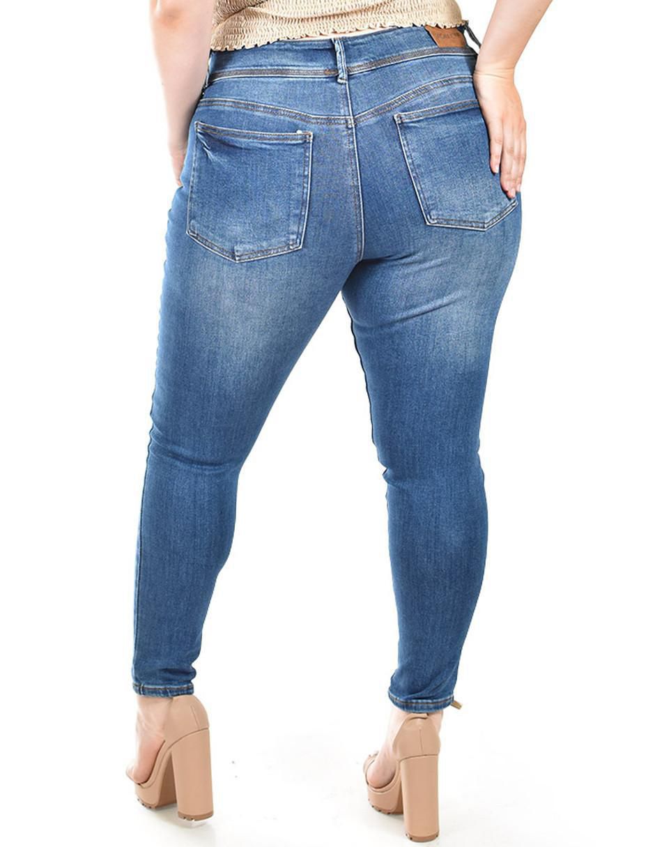 Jeans skinny j-dff-1631-medio para mujer