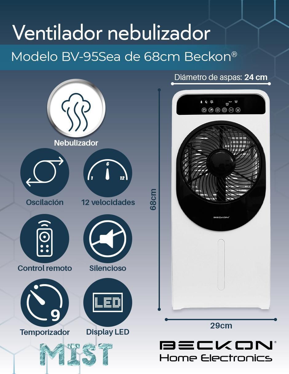VENTILADOR DE TORRE BV-9SEA BE, BLANCO 7