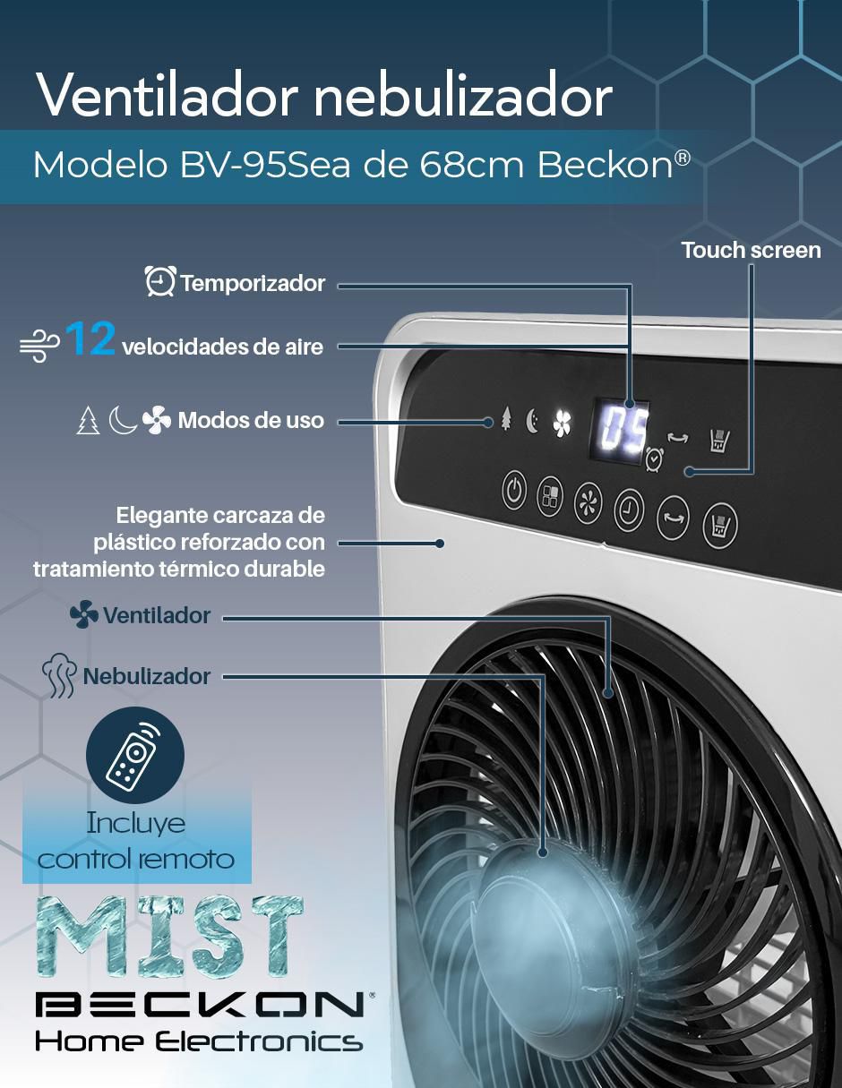 VENTILADOR DE TORRE BV-9SEA BE, BLANCO 3