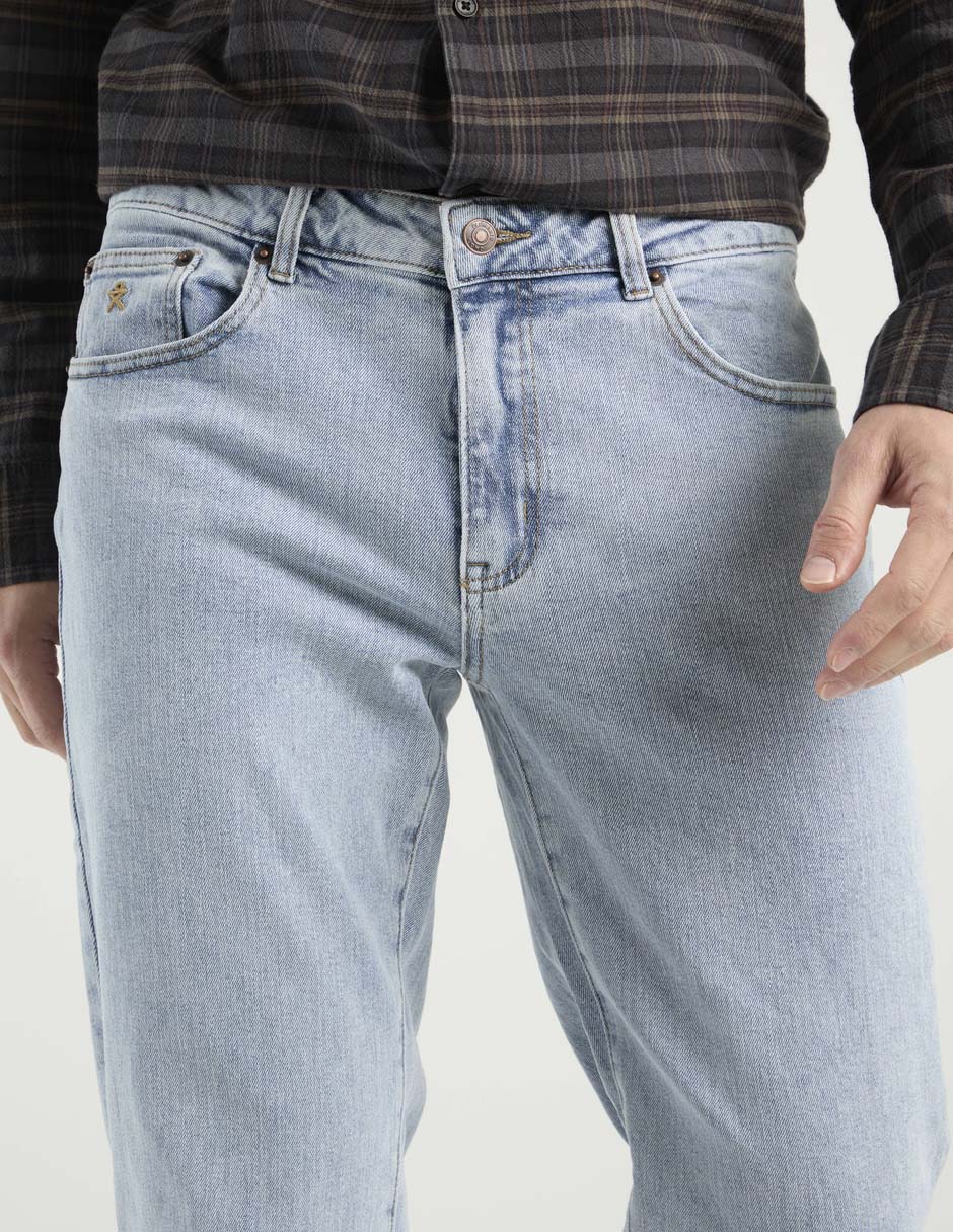Jeans straight Elemento Uomo lavado claro para hombre