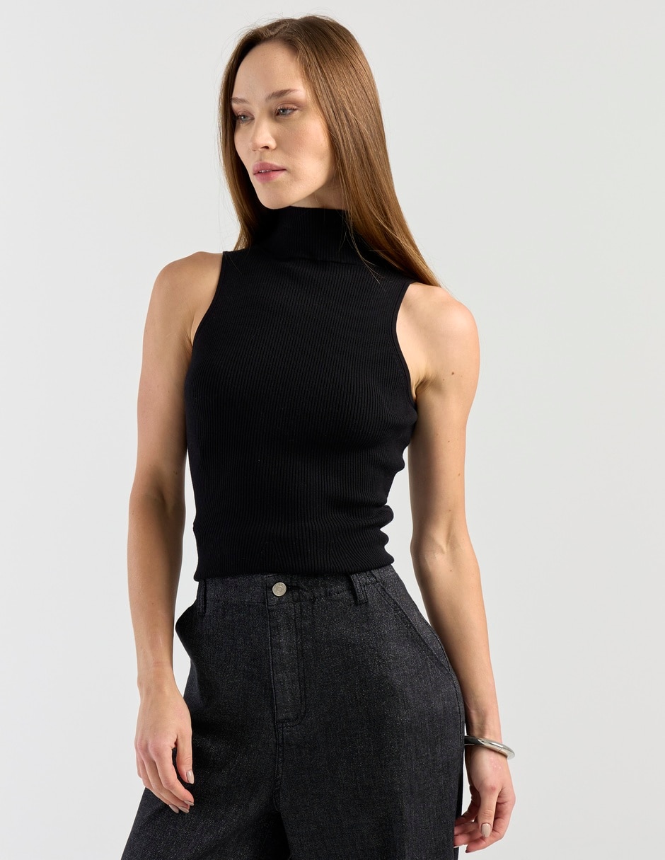 Top cuello alto