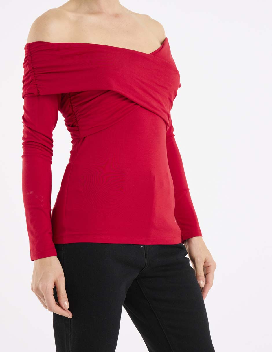 Blusa Map manga larga para mujer