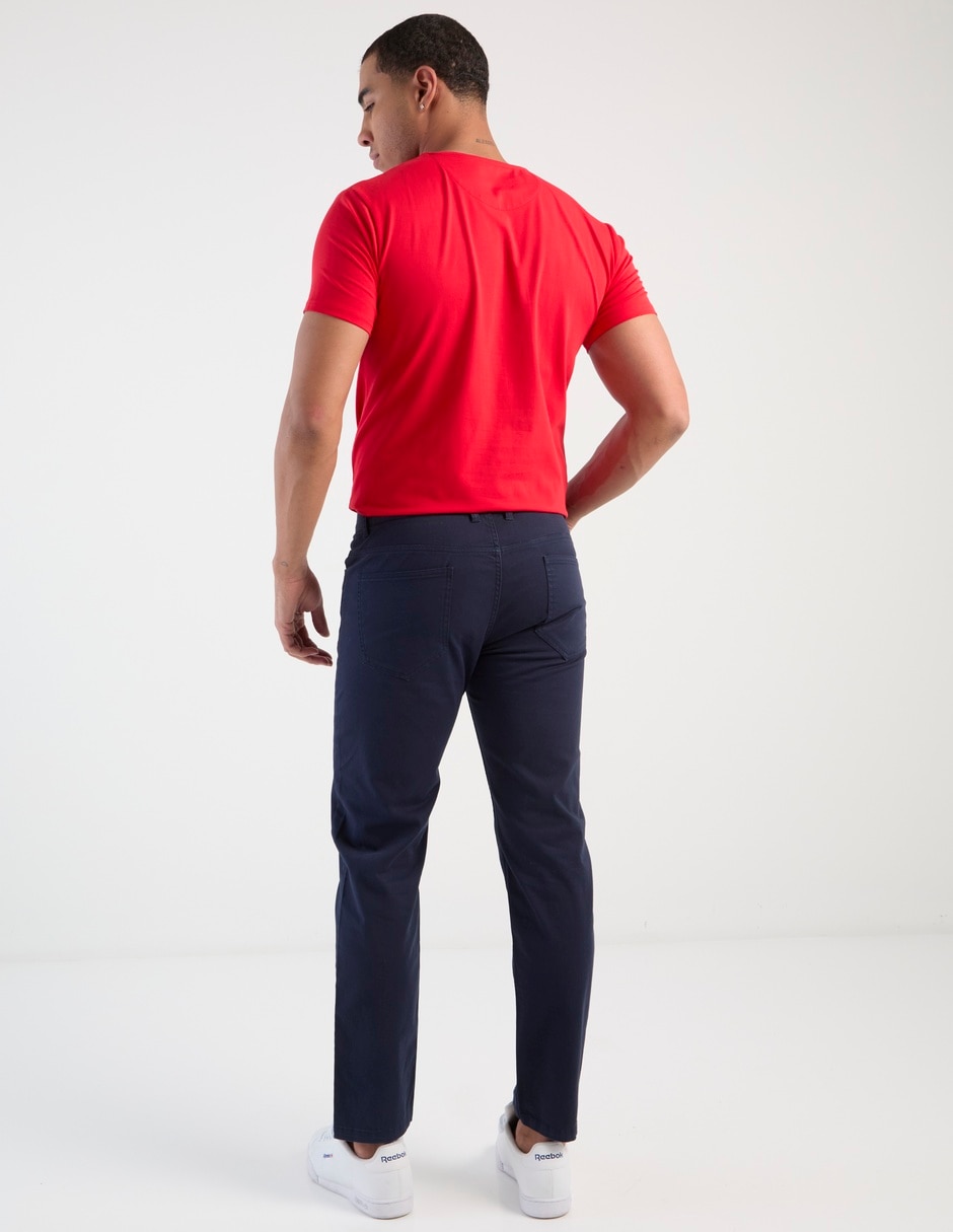 Pantalón chino slim de algodón para hombre 4