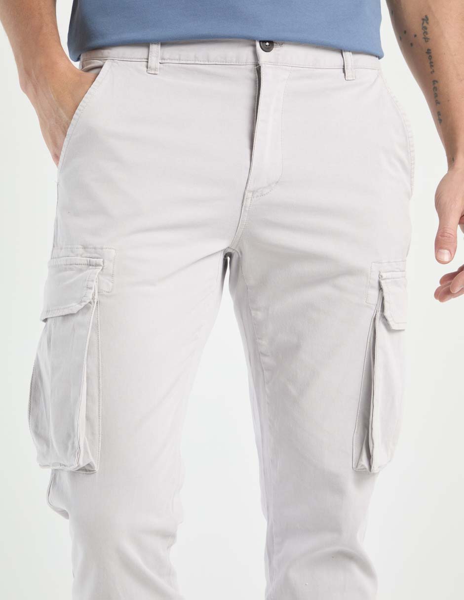 Pantalón cargo slim para hombre