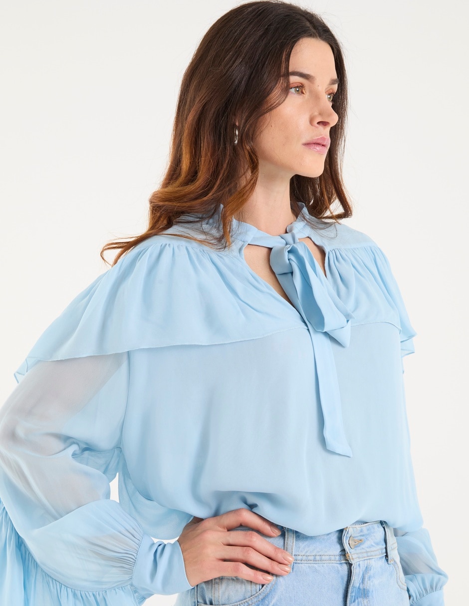 Blusa manga larga para mujer