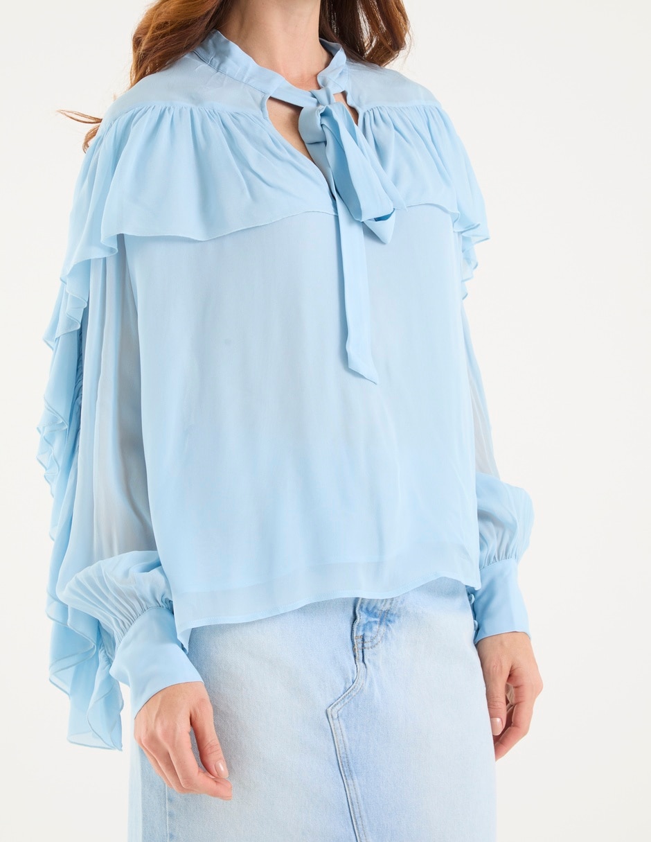 Blusa manga larga para mujer
