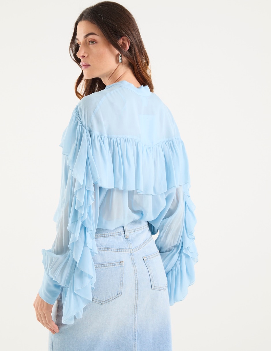 Blusa manga larga para mujer 6