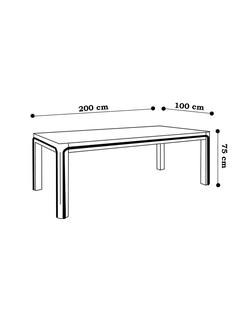 Mesa de comedor armable napoli 6
