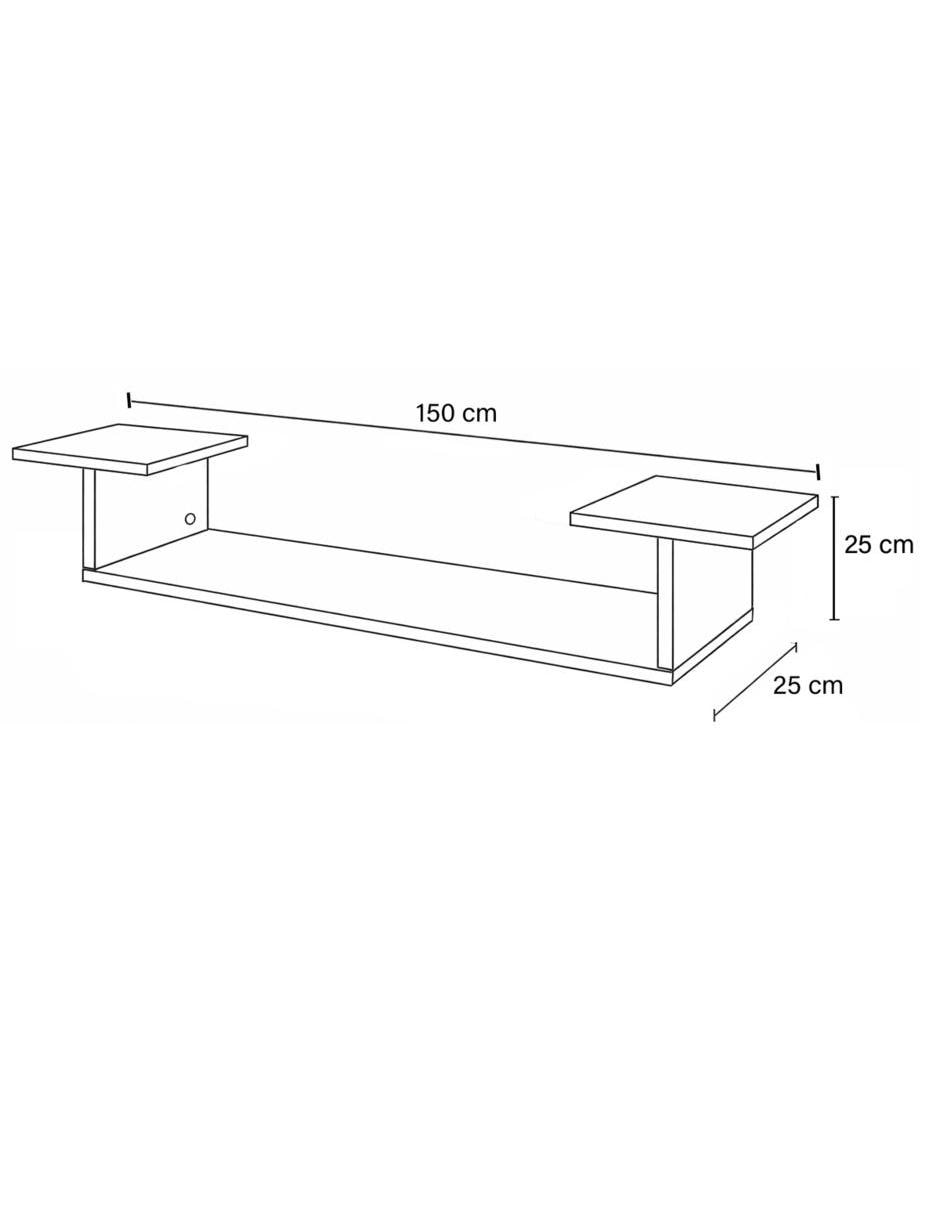 Mueble flotante para TV armable Anisa Knot Studio de MDF