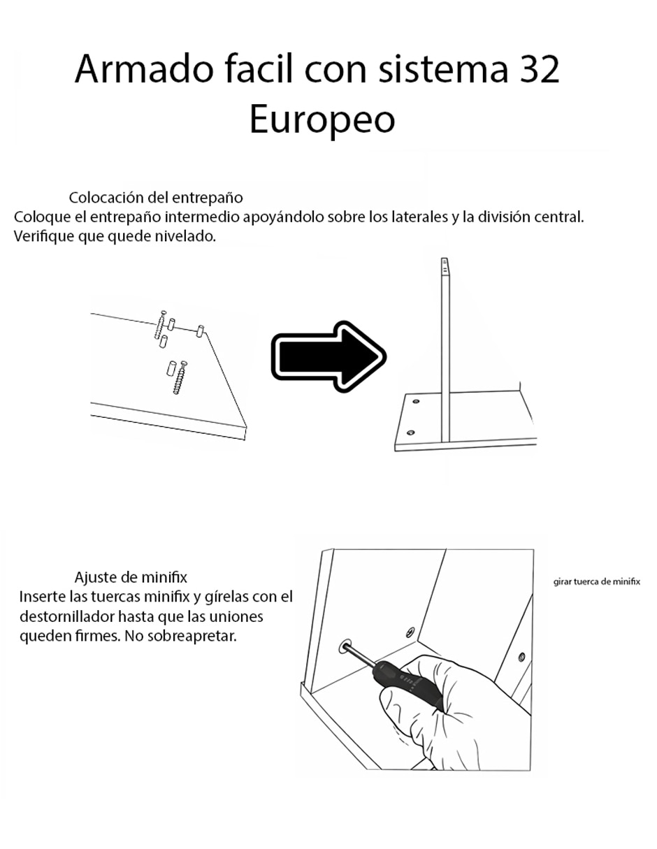 Mueble flotante para TV armable de MDF 2